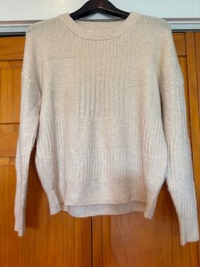 Calista Tan Crewneck Sweater Size Medium